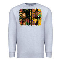 Heather Grey juneteenth brush stroke Premium Sweatshirt - HRA Design Shop