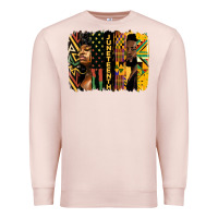 Pale Pink juneteenth brush stroke Premium Sweatshirt - HRA Design Shop