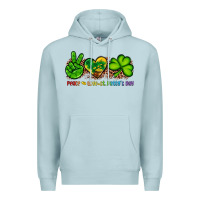 Blue Mist peace love st patty's day Premium Hoodie - Artiststas