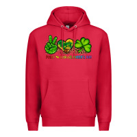 Cardinal peace love st patty's day Premium Hoodie - Artiststas