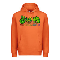 Carrot peace love st patty's day Premium Hoodie - Artiststas