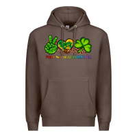 Coffee peace love st patty's day Premium Hoodie - Artiststas