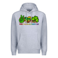 Peace Love St Patty's Day Premium Hoodie | Teevron