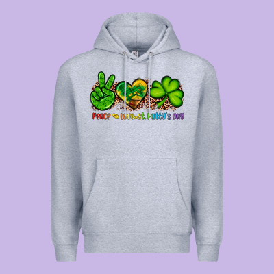 Peace Love St Patty's Day Premium Hoodie Designed By Artiststas