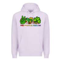 Lilac peace love st patty's day Premium Hoodie - Artiststas