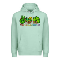Seafoam peace love st patty's day Premium Hoodie - Artiststas