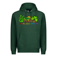 Sports Green peace love st patty's day Premium Hoodie - Artiststas
