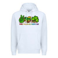 White peace love st patty's day Premium Hoodie - Artiststas