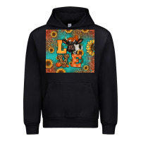 Black love autumn cow Urban Hoodie - Jasminsmagicworld