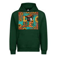Forest Green love autumn cow Urban Hoodie - Jasminsmagicworld