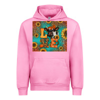 Fuchsia Pink love autumn cow Urban Hoodie - Jasminsmagicworld