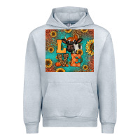 Heather Grey love autumn cow Urban Hoodie - Jasminsmagicworld