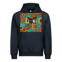 Navy love autumn cow Urban Hoodie - Jasminsmagicworld