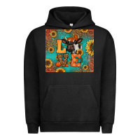Pigment Black love autumn cow Urban Hoodie - Jasminsmagicworld
