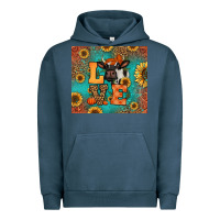 Pigment Midnight Navy love autumn cow Urban Hoodie - Jasminsmagicworld