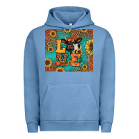 Pigment Pebble Blue love autumn cow Urban Hoodie - Jasminsmagicworld