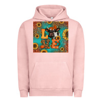 Pigment Salmon love autumn cow Urban Hoodie - Jasminsmagicworld