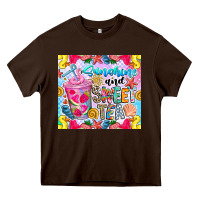 Chocolate Brown summer vibes with sweet tea Heavy Core Tee - CowhideDigitalArt