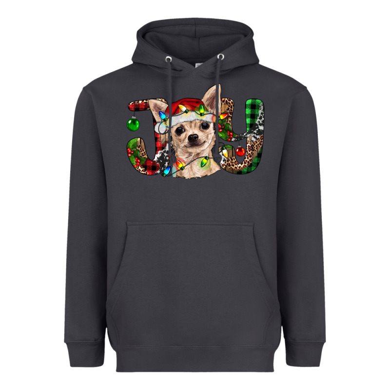 Christmas Chihuahua Joy Heavyweight Hoodie by RanaPortraitStore | Teevron