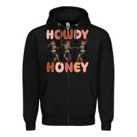 Black howdy honey Zipper Hoodie - MaliasSmallBusiness