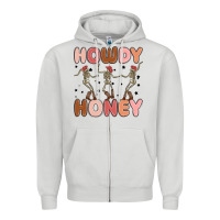 Dove Grey howdy honey Zipper Hoodie - MaliasSmallBusiness