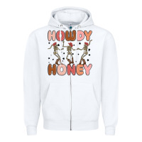 White howdy honey Zipper Hoodie - MaliasSmallBusiness
