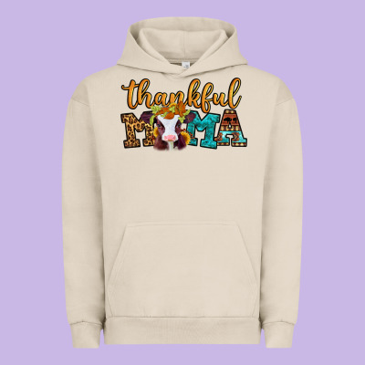 Thankful Mama Baby Calf Urban Hoodie Designed By Jasminsmagicworld