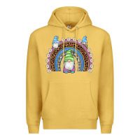 Antique Gold easter gnome rainbow Premium Hoodie - Artiststas