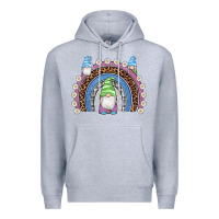 Heather Grey easter gnome rainbow Premium Hoodie - Artiststas