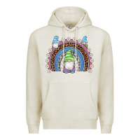 Oatmeal Heather easter gnome rainbow Premium Hoodie - Artiststas