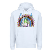 White easter gnome rainbow Premium Hoodie - Artiststas