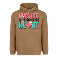 Toasted Coconut nursing is a work of heart Heavyweight Hoodie - texasbilliewilder