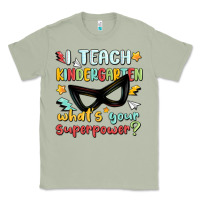 Matcha i teach kindergarten whats your superpower Classic Tee - MaliasSmallBusiness