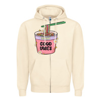 Sandshell instant good vibes noodles Zipper Hoodie - MaliasSmallBusiness