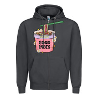 Smoke instant good vibes noodles Zipper Hoodie - MaliasSmallBusiness