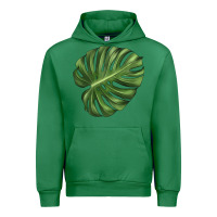 Emerald Monstera Leaf Urban Hoodie - LillyAllenDesigns