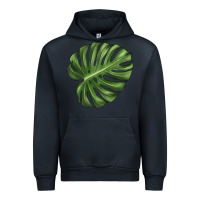 Navy Monstera Leaf Urban Hoodie - LillyAllenDesigns