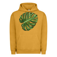 Pigment Peanut Butter Monstera Leaf Urban Hoodie - LillyAllenDesigns