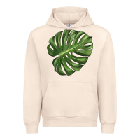 Sandshell Monstera Leaf Urban Hoodie - LillyAllenDesigns