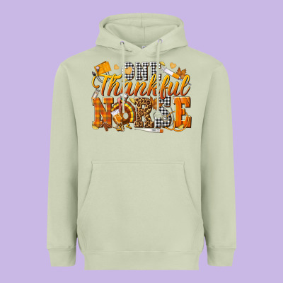 One Thankful Nurse Heavyweight Hoodie Designed By Texasbilliewilder