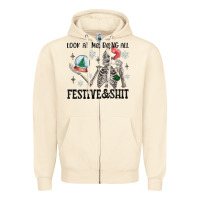 Sandshell look at me being all festive and shit Zipper Hoodie - MaliasSmallBusiness