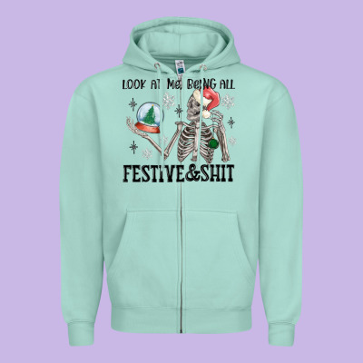 Zipper Hoodie look at me being all festive and shit