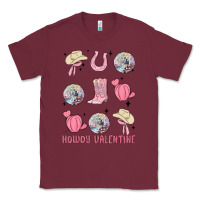 Burgundy howdy valentine Classic Tee - MaliasSmallBusiness