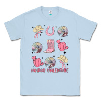 Dusty Blue howdy valentine Classic Tee - MaliasSmallBusiness