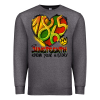 Charcoal Heather juneteenth 1865 graffiti Premium Sweatshirt - HRA Design Shop