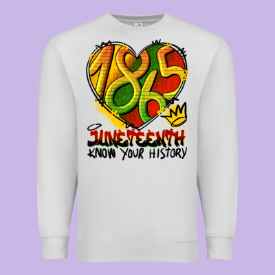 Juneteenth 1865 Graffiti Premium Sweatshirt Designed By Hra Design Shop