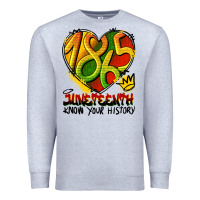 Heather Grey juneteenth 1865 graffiti Premium Sweatshirt - HRA Design Shop