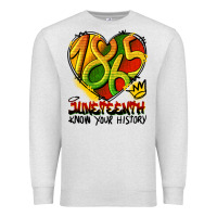 Oatmeal Heather juneteenth 1865 graffiti Premium Sweatshirt - HRA Design Shop