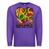 Purple juneteenth 1865 graffiti Premium Sweatshirt - HRA Design Shop