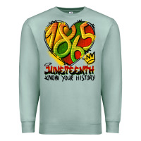 Seafoam juneteenth 1865 graffiti Premium Sweatshirt - HRA Design Shop